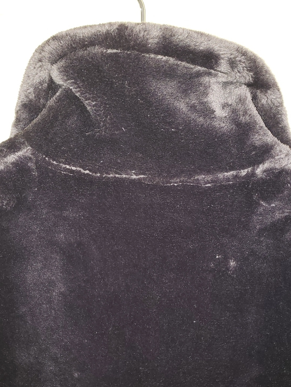 💘🖤💘 PURPLE 32 DEGREES HEAT PLUSH ZIP SOFT COZY VELOUR EGGPLANT JACKET NEW - Picture 9 of 14